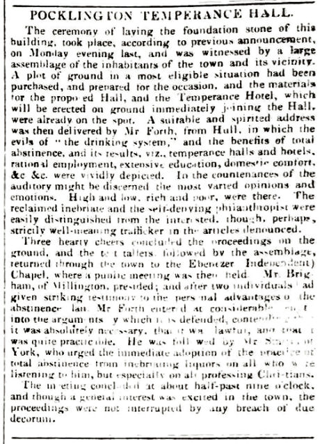 Laying of the Foundation Stone in Pocklington